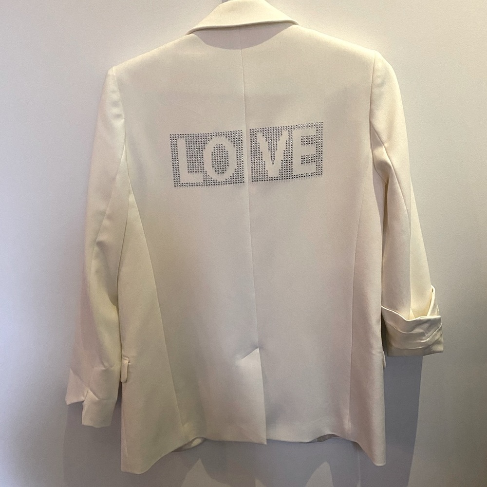 Zadig & Voltaire Cream Blazer with Love Detail